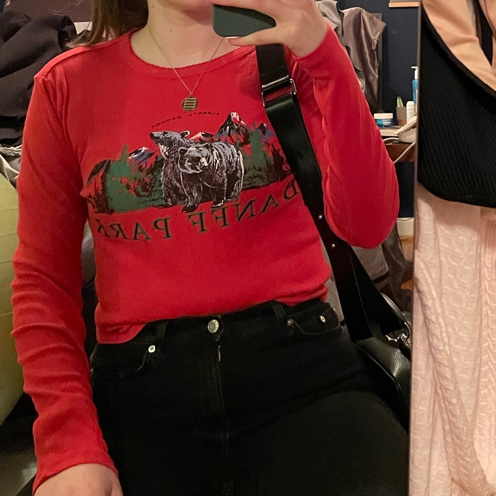 NWOT Topshop Banff Logo Waffle Tee - Picture 5 of 16